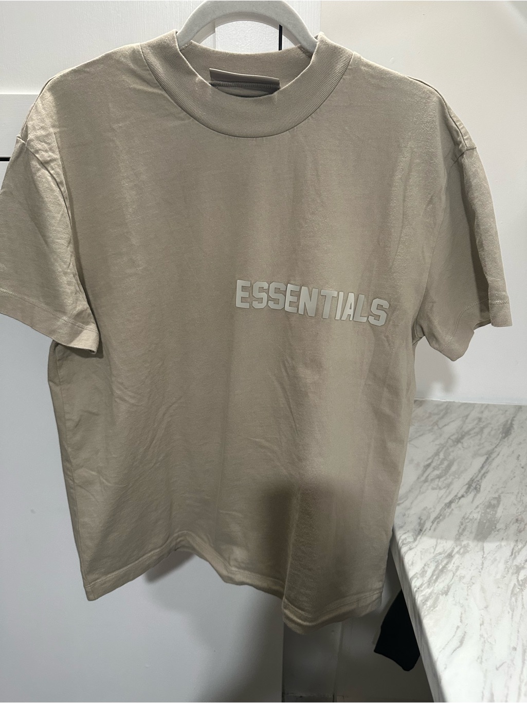 Essentials Beige Logo T-Shirt
